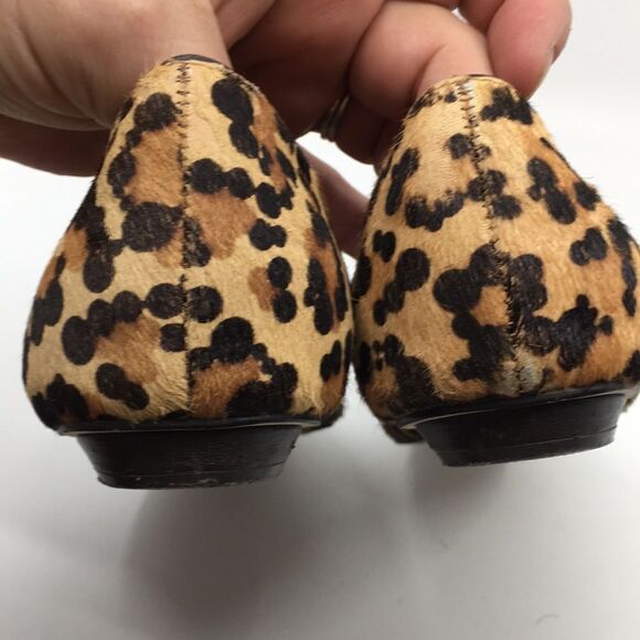 Corso Como Animal Print Pony Hair Hair on Hide Pointy Ballet Flats Size 7M - Picture 15 of 16